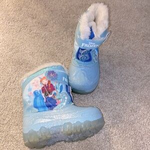 Frozen Toddler Baby Snow boots Elsa Anna Disney Light Up Waterproof